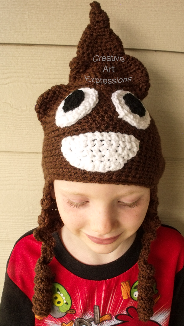 Child Brown Poop Emoji Hat 