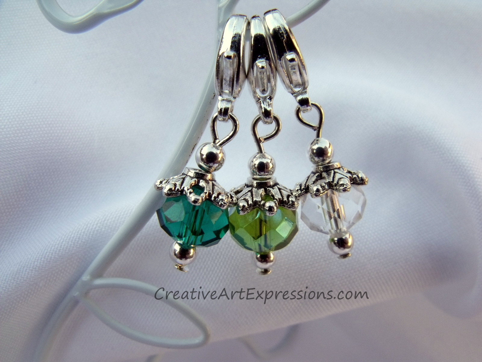 Creative Art Expressions Handmade 3 Birthstone Charms Jewelry Design