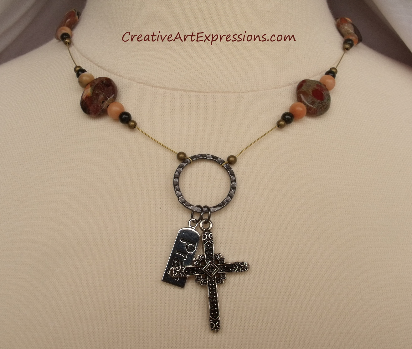 Creative Art Expressions Handmade Chalcedony Prayer Beads Necklace Jewelry Design