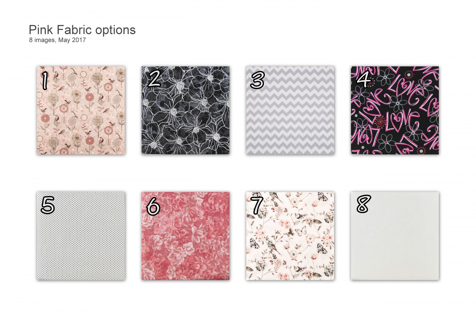 Pink Fabric Options