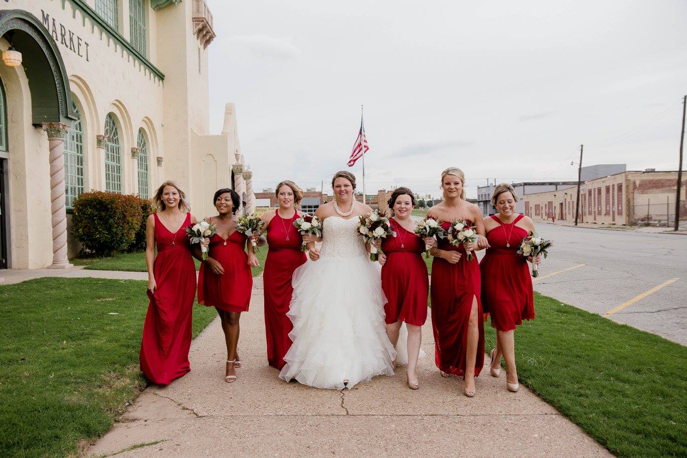 Bride and bridesmaids